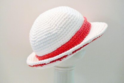 Ladies Double Brimmed Crochet Hat