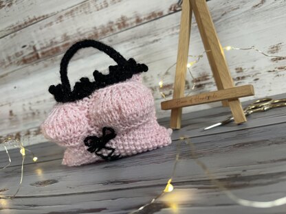 Basque Handbag Chocolate Orange Cover Knitting Pattern