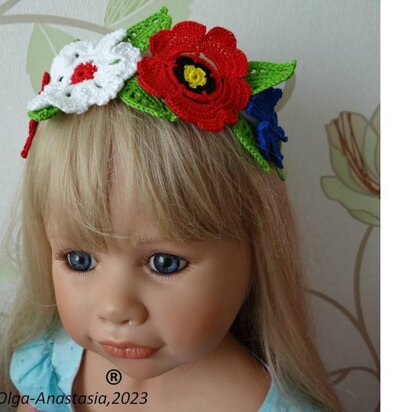 Headband with flowers