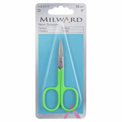 Milward Stickschere - 10 cm - Neon Grün