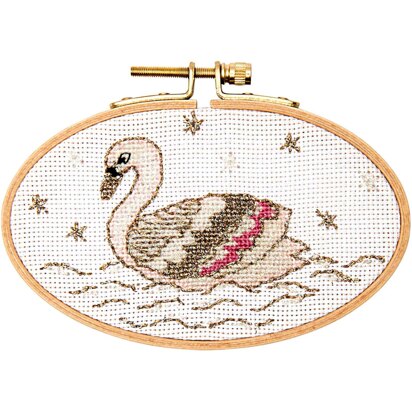 Rico Cross-Stitch Kit - Swan - 9.5cm x 14.5cm