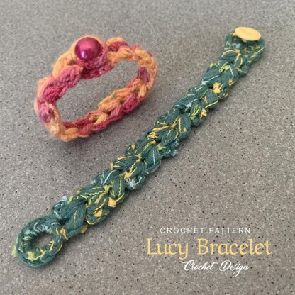 Crochet Lucy bracelet crochet pdf pattern for beginners / Crochet Cuff boho style