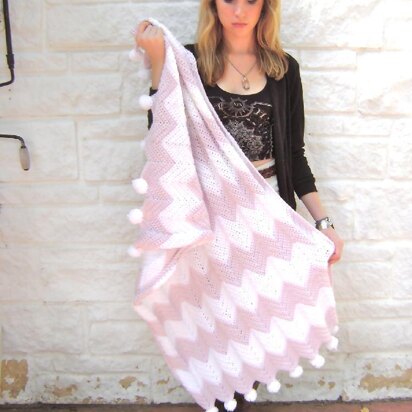 Pink Champagne Baby Blanket Crochet Pattern