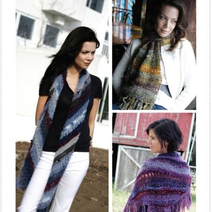 Textured Magic Scarves and Shawl in Be Sweet Specialty Mohair Magic Ball