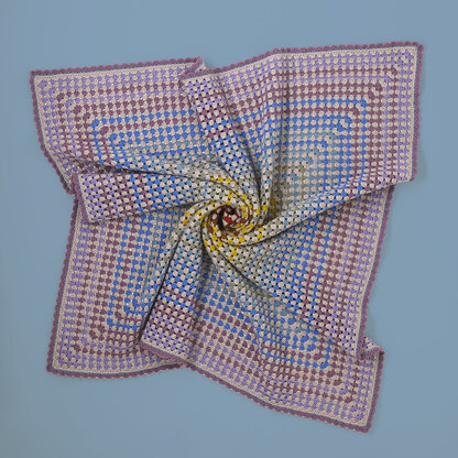 Fireside Granny Square Blanket - Free Throw Crochet Pattern in Paintbox Yarns Simply DK