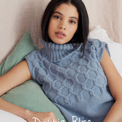 "Jessamine Top" - Top Knitting Pattern For Women in Debbie Bliss Iris