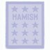 Knitting Pattern HAMISH name knit chunky newborn blanket Knit-Purl only, New Baby star motif beginner receiving stroller throw personalized