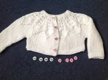 Star Bright Baby Cardigan & Hat in Red Heart Soft Baby Steps - LW3596EN ...