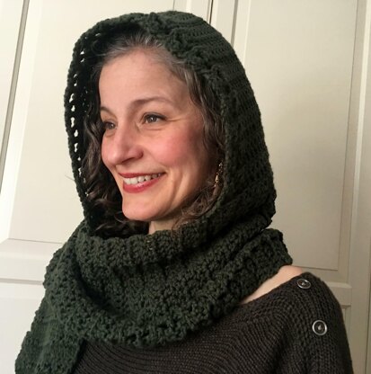 Crochet Hooded Scarf Pattern / Scoodie: Heading-Out Hooded Scarf