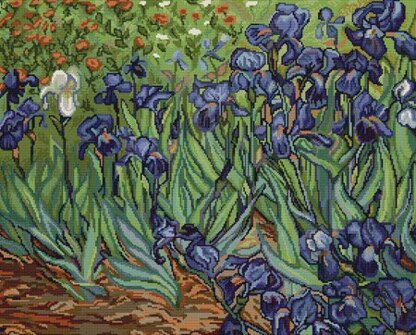 Luca-S Van Gogh Irises Cross Stitch Kit - 42.5cm x 34cm