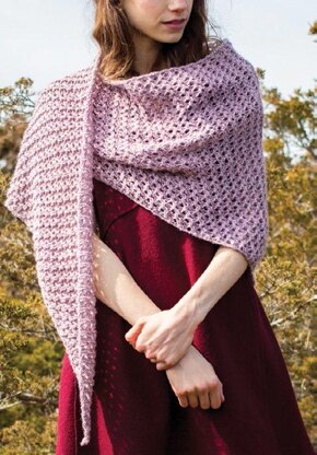 Trout Lily Shawl in Berroco Tuscan Tweed - 380-4