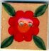Mill Hill Button 87021 - Leafy Red Bloom