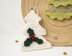 3 Christmas trees ornament  knitted flat