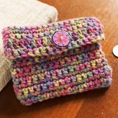Crochet Change Purse in Red Heart Super Saver Economy Solids - LW3547