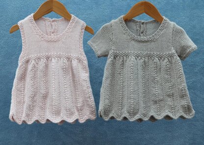 P185 Wavy Edged Chevron Dress