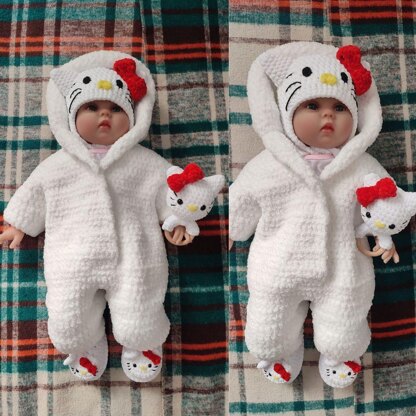 Crochet Hello Kitty Baby Gift Set (0-3 months)