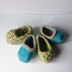 Terrific Turquoise and Lacy Lime Baby Shoes