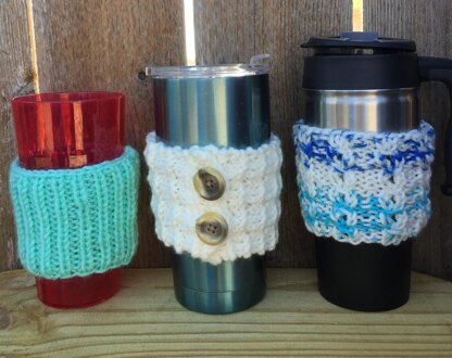 Easy Knit Coffee Cup Sleeves