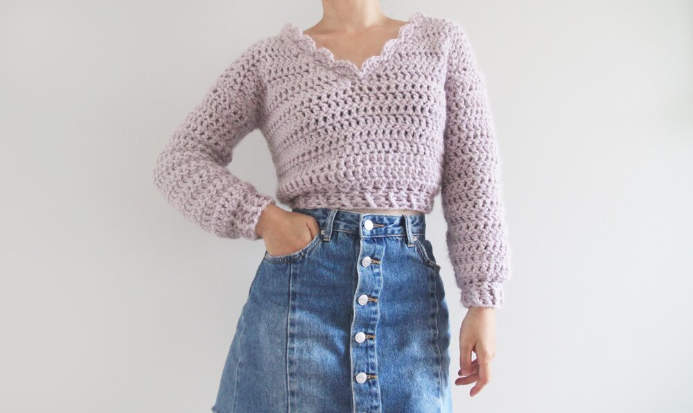 Beatrice Bulky Crochet Sweater Crochet pattern by For the frills