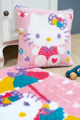 Vervaco Hello Kitty Pastel Cross Stitch Cushion Kit - 40cm x 40cm