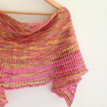 Peek-A-Boo Bay Shawl - knitting pattern