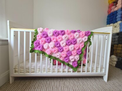 Summer Garden Flower Baby Blanket