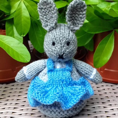 Grey Rabbit - Chocolate Orange Cover - knitting pattern