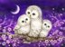 Grafitec Owl family Tapestry Kit - 30cm x 22cm