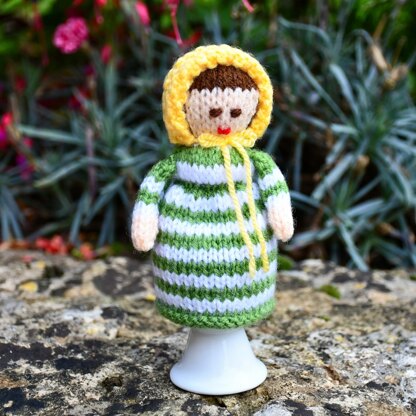 Victorian Doll Egg Cosy Knitting Pattern - Doll Knitting Pattern