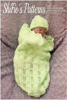 Knitting Pattern Baby Cuddle Sac Cocoon UK & USA Terms #133