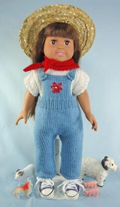 Down on the Farm, Knitting Patterns fit American Girl and other 18-Inch Dolls