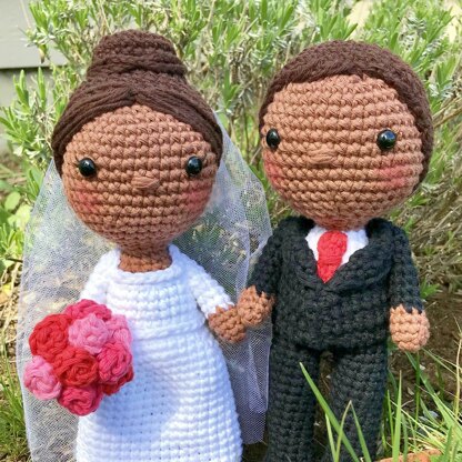 Bride and groom amigurumi cheap free pattern