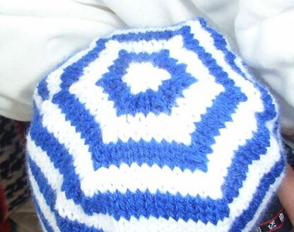 Stripey kids beanie