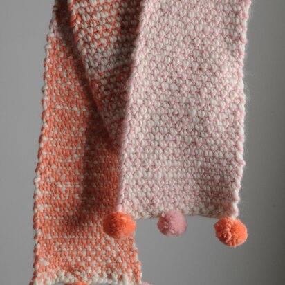 Two Colour Moss Stitch Scarf