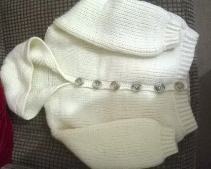 Tunisian hooded sweater