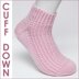 Pink Bubblegum Socks - Cuff Down (DK)