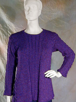 Slim Silhouette Tunic in Knit One Crochet Too 2nd Time Cotton - 1154