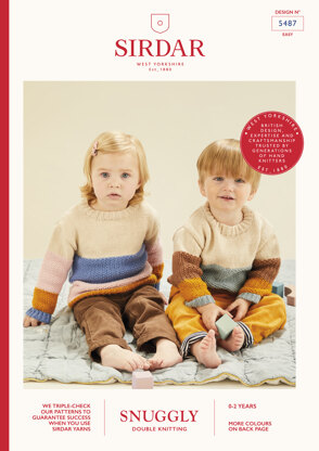 Sirdar 5487 Baby Colour Block Sweater PDF