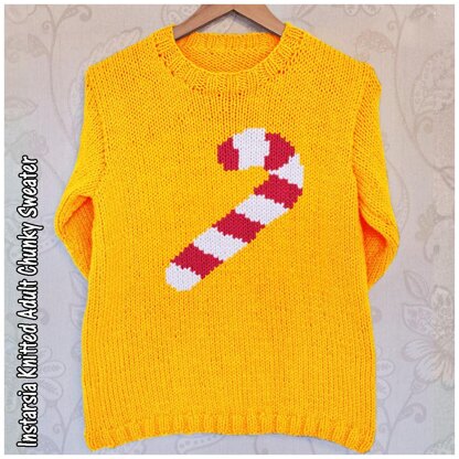 Intarsia - Candy Cane - Chart Only