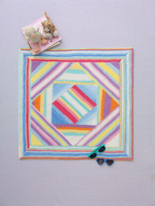 Garter Stitch Baby Afghan in Lion Brand Ice Cream - L60359 - Downloadable PDF