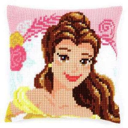 Vervaco Enchanted Beauty - Beauty and the Beast Cushion Cross Stitch Kit - 40cm x 40cm