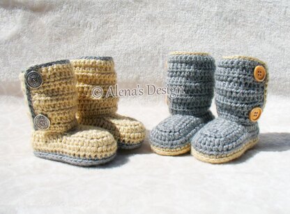 Buttoned Baby Booties -  Matthew