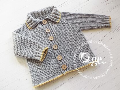 Baby/toddlers seamless top down Fisherman's Rib Jacket - P058