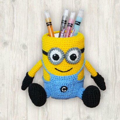 Minion Crochet Pattern, Minion Pencil Holder Crochet Pattern, Minion Pen Stand Crochet Pattern