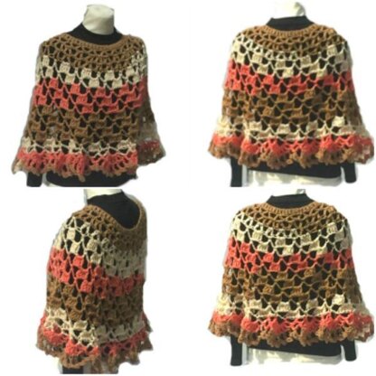 Cheesecake Crochet Poncho Shawl