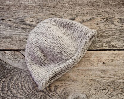 Knitting Pattern Rolled Brim Beanie