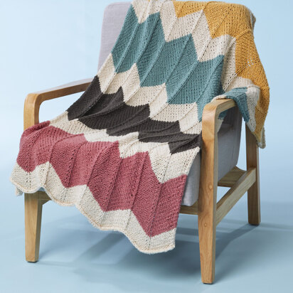 Bayview Blanket - Knitting Pattern For Home in Tahki Yarns Hatteras by Tahki Yarns