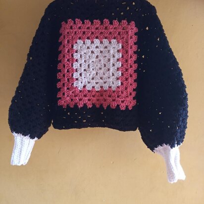 Granny square sweater