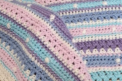 Bobble stripe blanket