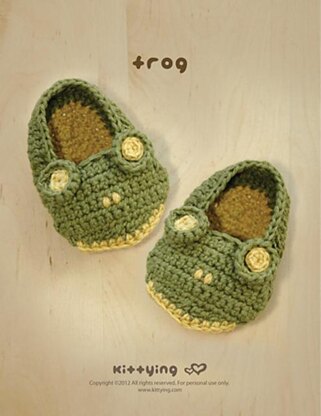 Frog Baby Booties Crochet Pattern